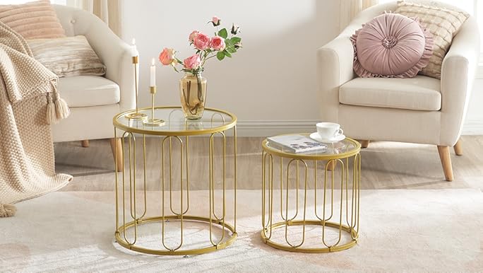 ミニオン【ON-U LIFE】ROUND SIDE TABLE Amazon.com: DYUNCZ Side Table - Solid Wood Round End Table